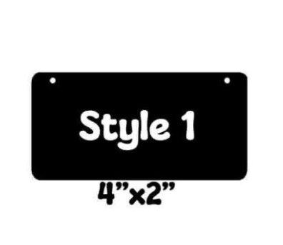 Acrylic Kennel Tags- Rectangular Style