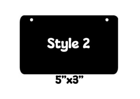 Acrylic Kennel Tags- Rectangular Style