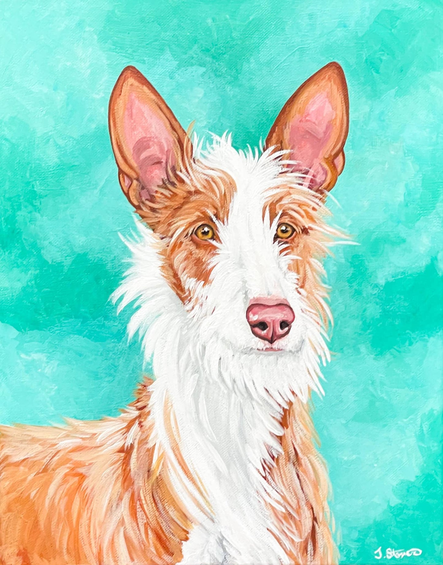 CUSTOM PAINTED Pet Portrait- Extra Large Sizes