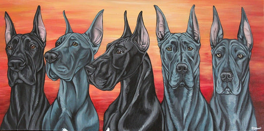 CUSTOM PAINTED Pet Portrait- Extra Large Sizes